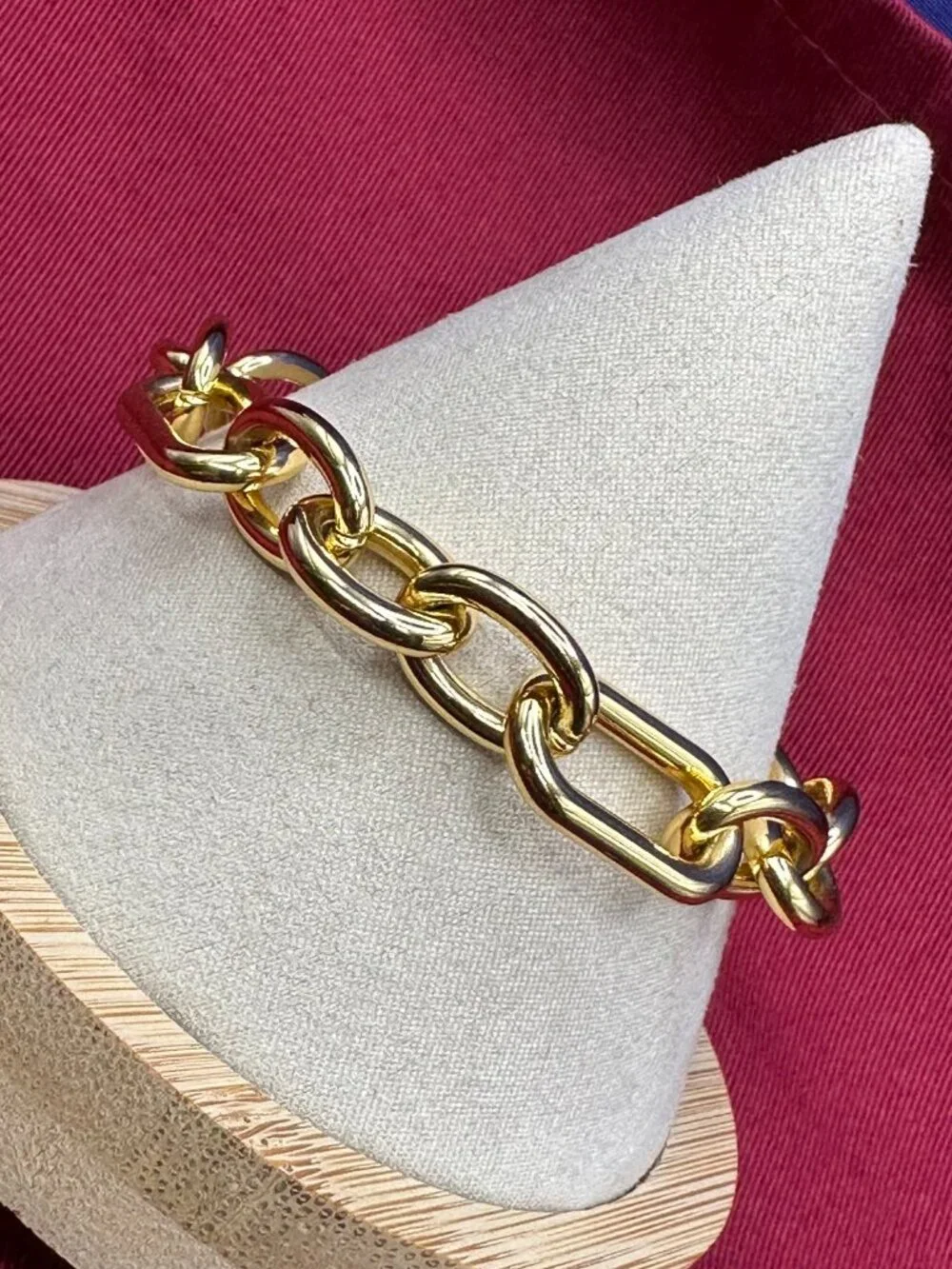 Talbots Gold-Tone Chunky Chain Bracelet - Picture 6 of 9